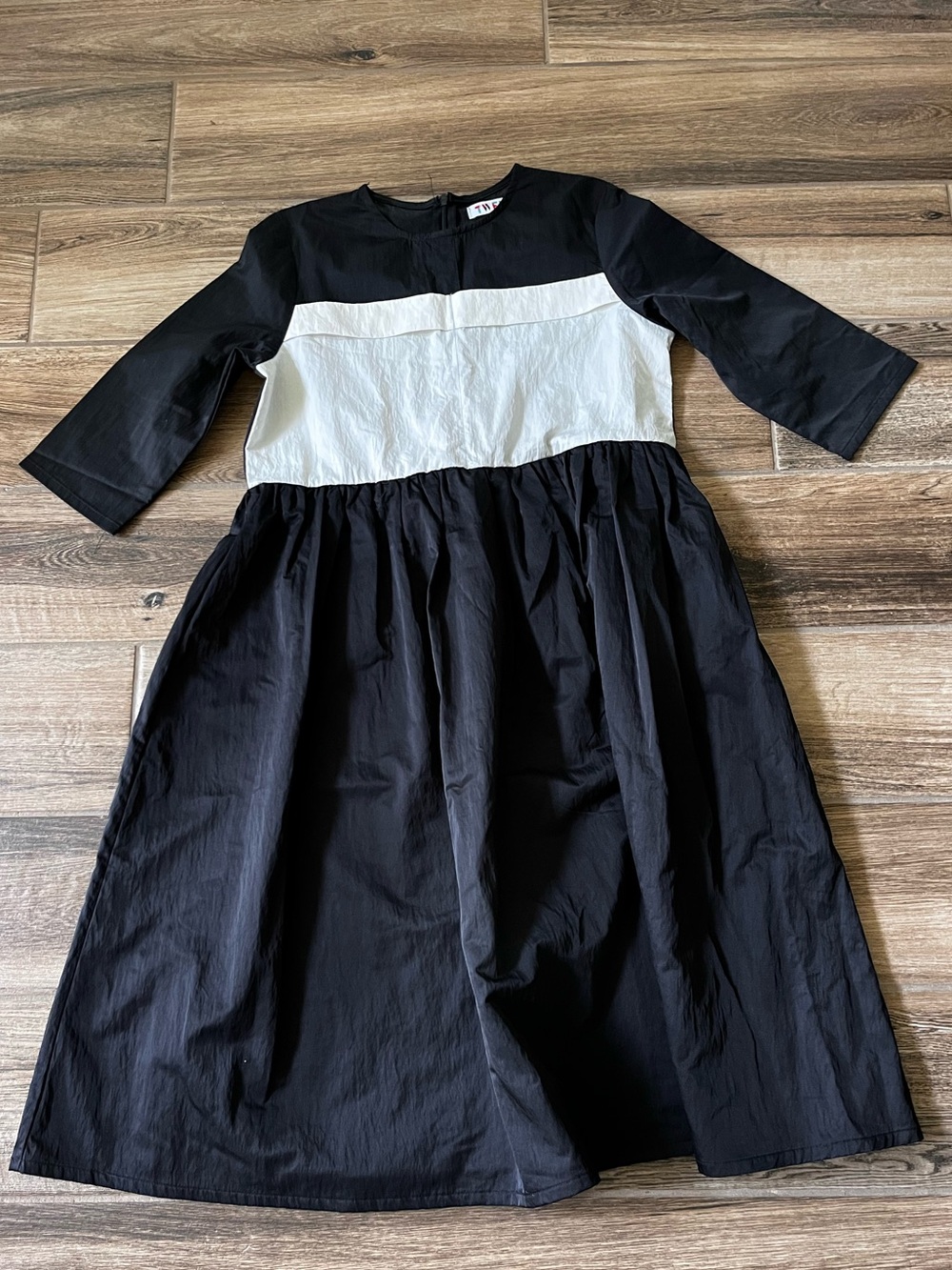 TWELVE Classic Black & White Panel Kids Dress